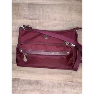 Baggallini El Paso Travel Bag Crossbody Shoulder Bag In Wine/ Burgundy RFID